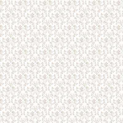 product image of Ogee Floral Taupe Wallpaper from the Small Prints Collection by Galerie Wallcoverings 581