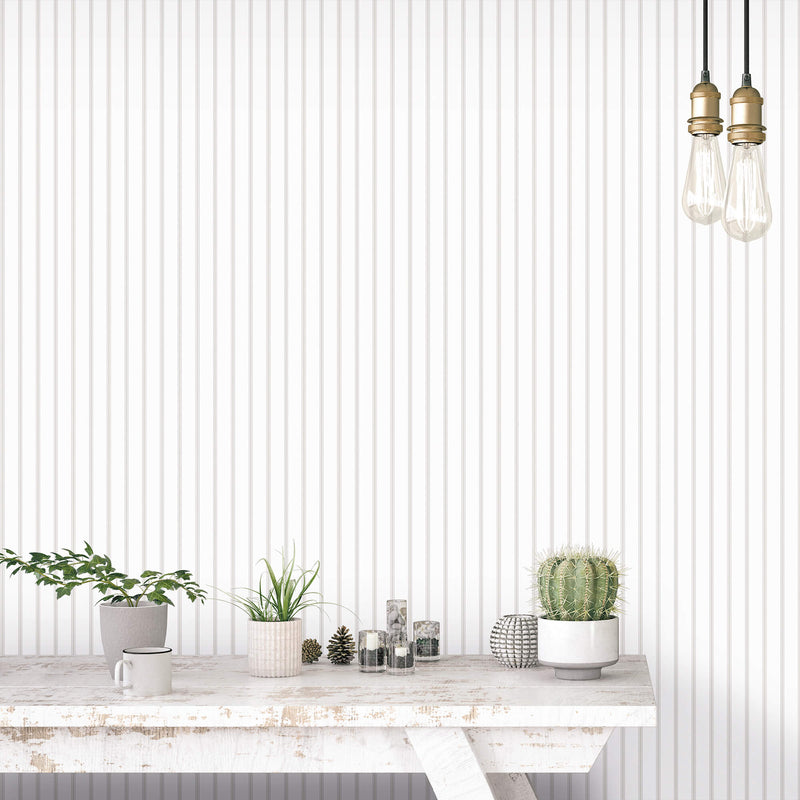 media image for Napkin Stripe Grey/Beige Wallpaper from the Just Kitchens Collection by Galerie Wallcoverings 236
