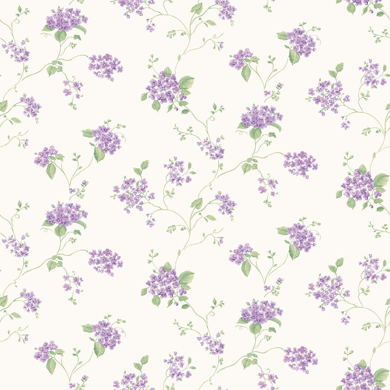 media image for Floral Branch Purple/Green Wallpaper from the Miniatures 2 Collection by Galerie Wallcoverings 20