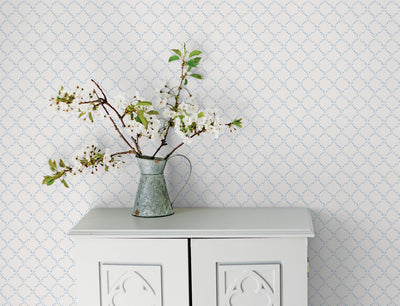 product image for Trellis Blue Wallpaper from the Miniatures 2 Collection by Galerie Wallcoverings 1