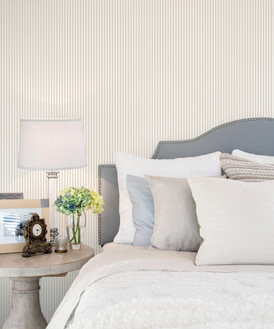 product image for Striped Beige/White Wallpaper from the Miniatures 2 Collection by Galerie Wallcoverings 78