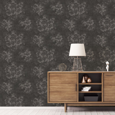 product image for Mystic Floral Charcoal Wallpaper from the Atmosphere Collection by Galerie Wallcoverings 62