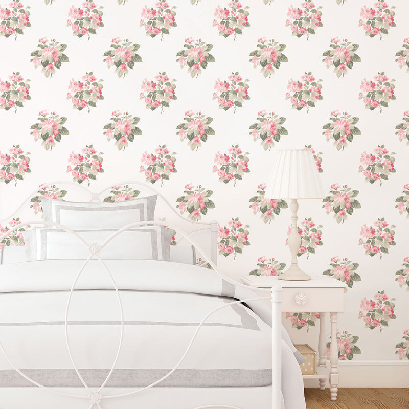 media image for Classic Bouquet Pink Wallpaper from the Secret Garden Collection by Galerie Wallcoverings 228