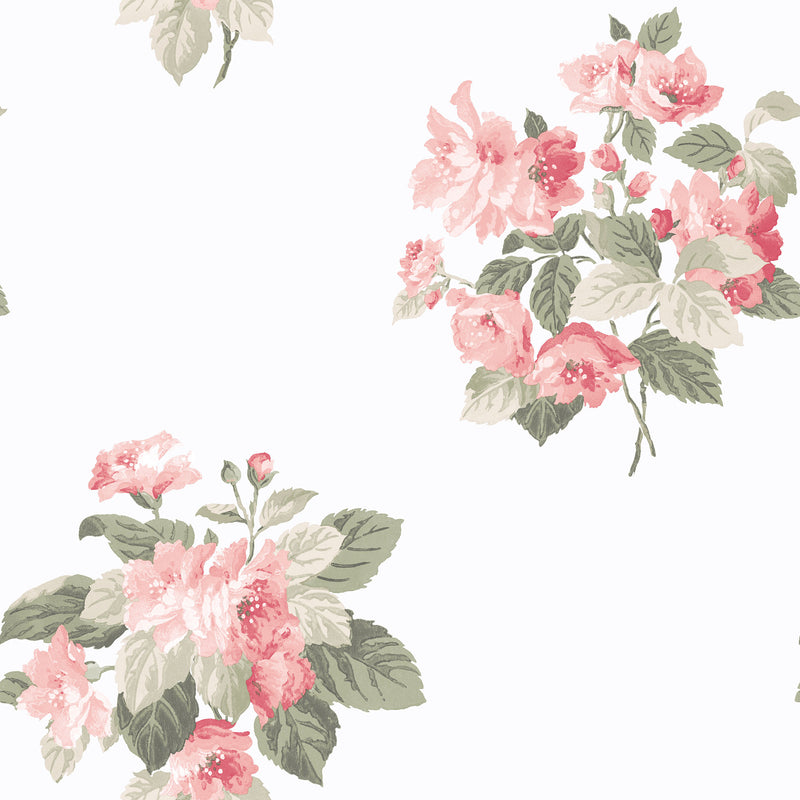 media image for Classic Bouquet Pink Wallpaper from the Secret Garden Collection by Galerie Wallcoverings 291