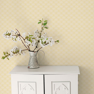 product image for Trellis Negative Yellow Wallpaper from the Secret Garden Collection by Galerie Wallcoverings 35