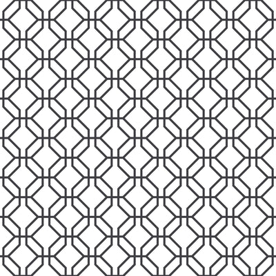 product image of Trellis Positive Black Wallpaper from the Secret Garden Collection by Galerie Wallcoverings 583