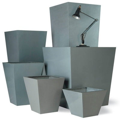product image for Geo Tapered Planters - Misc. Sizes - in Aluminum Finish design by Capital Garden Products 63