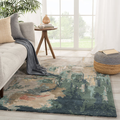 product image for Luella Handmade Abstract Teal/ Gray Rug by Jaipur Living 8