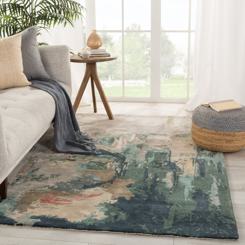 media image for Luella Handmade Abstract Teal/ Gray Rug by Jaipur Living 247