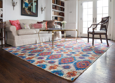 product image for Giselle Hand Knotted Peacock Rug 3 89
