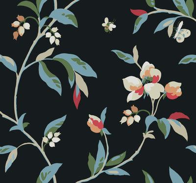 product image of Springtime Midnight/Multi Wallpaper from the Greenhouse Collection by York Wallcoverings 567