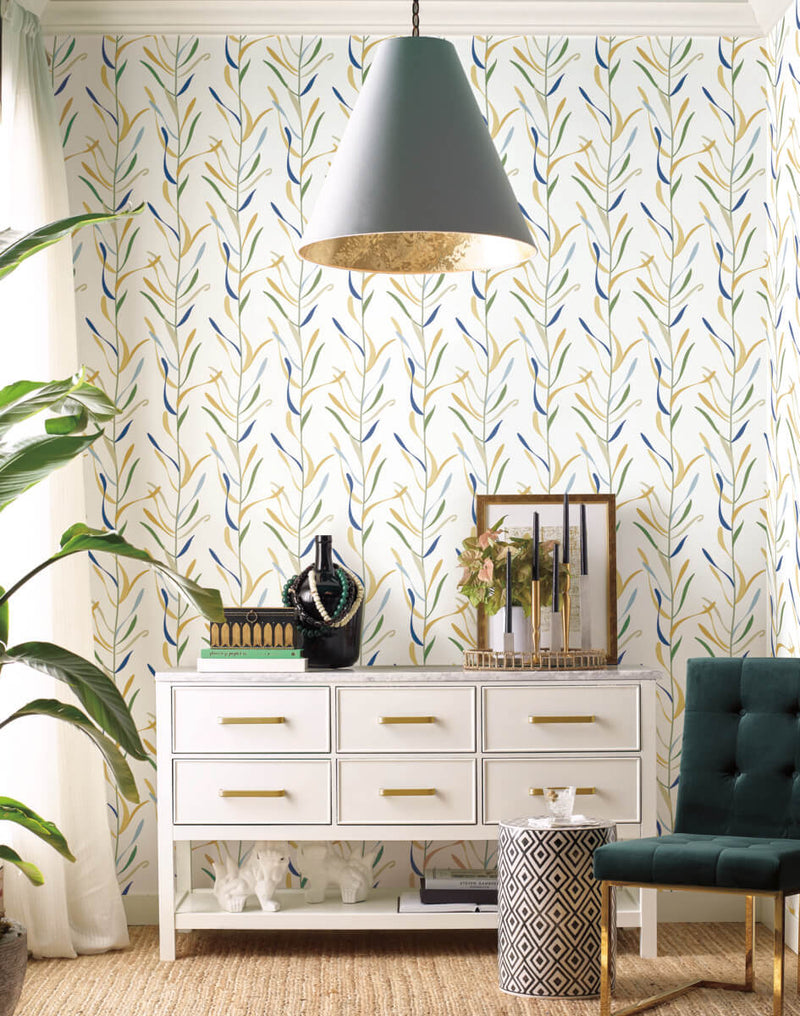 media image for Chloe Vine Ochre Wallpaper from the Greenhouse Collection by York Wallcoverings 257