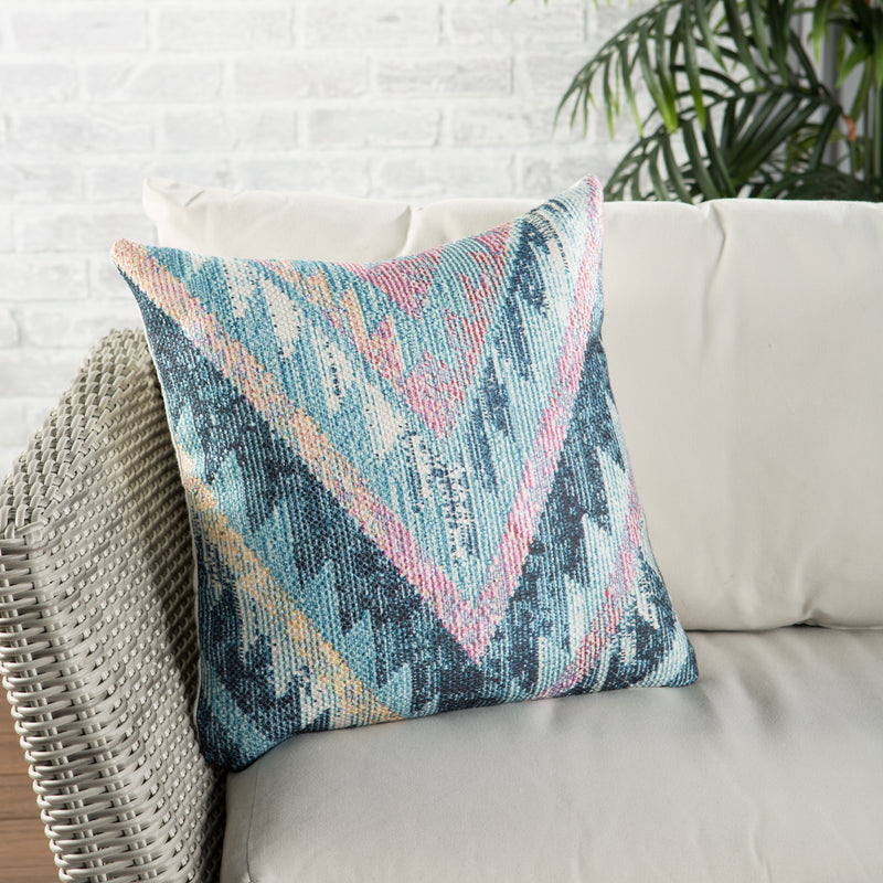 media image for petra indoor outdoor tribal blue multicolor pillow by nikki chu 4 241
