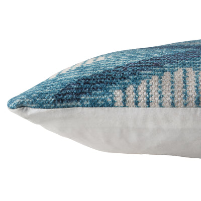 product image for sadler indoor outdoor tribal blue white pillow by nikki chu 3 64
