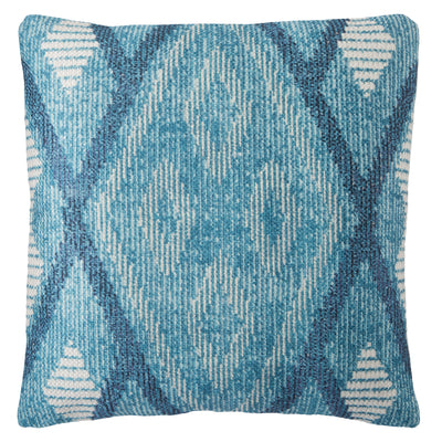 product image for sadler indoor outdoor tribal blue white pillow by nikki chu 1 74