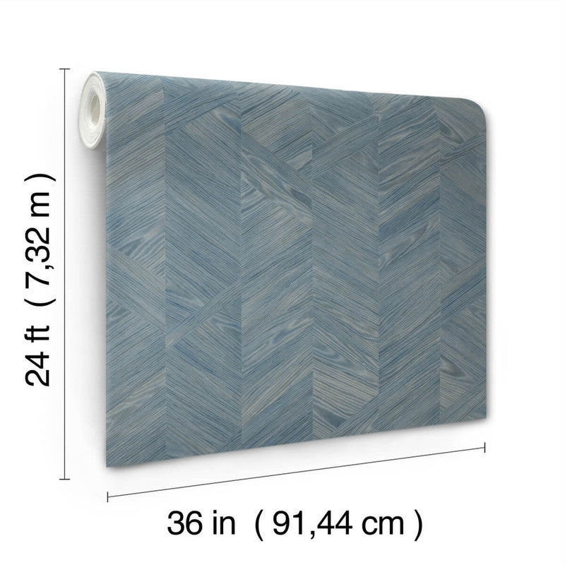media image for Interlocking Wood Wallpaper in Ocean 270