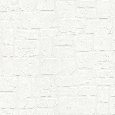 product image for Gaffrey White Stone Paintable Wallpaper by Brewster Home Fashions 71