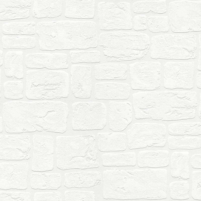 media image for Gaffrey White Stone Paintable Wallpaper by Brewster Home Fashions 269