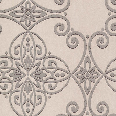 product image for Galina Grey Scroll Damask Wallpaper from the Venue Collection by Brewster Home Fashions 70