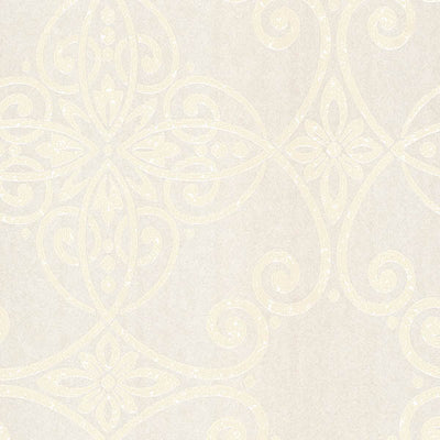 product image of Galina Taupe Scroll Damask Wallpaper from the Venue Collection by Brewster Home Fashions 576