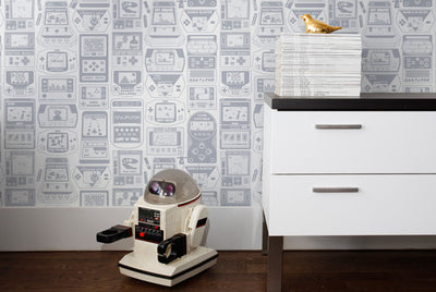 product image of Gameland Wallpaper in Glimmer design by Aimee Wilder 513
