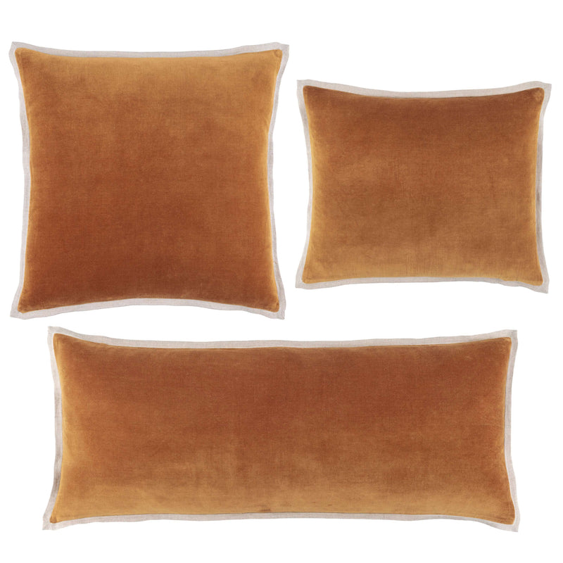 media image for gehry velvet linen caramel decorative pillow by pine cone hill pc3834 pil16 1 28