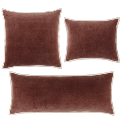 product image of gehry velvet linen russet decorative pillow by pine cone hill pc3836 pil16 1 580
