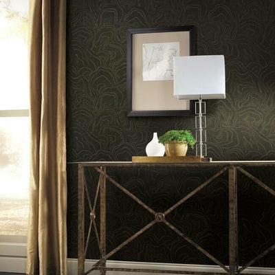 product image for Geodes Wallpaper in Black from the Ronald Redding 24 Karat Collection by York Wallcoverings 12