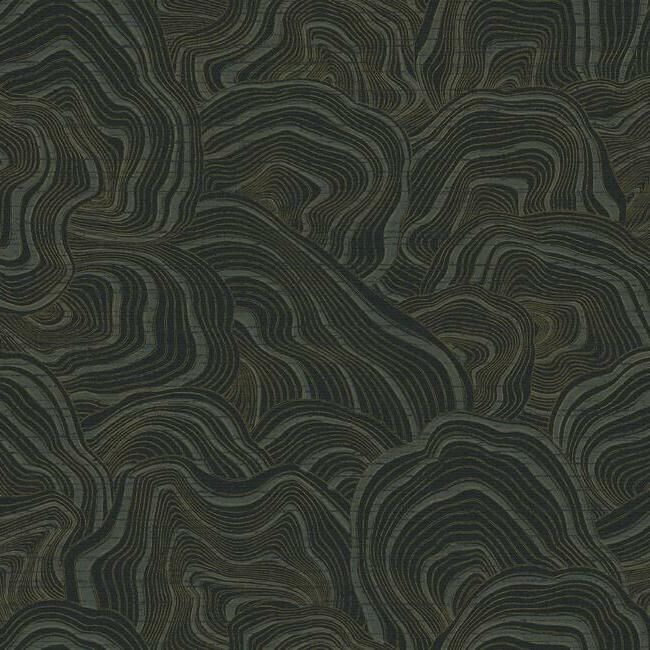media image for Geodes Wallpaper in Black from the Ronald Redding 24 Karat Collection by York Wallcoverings 227