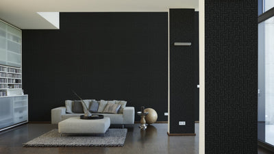 product image for Geometric Wallpaper in Black and Metallic design by BD Wall 80