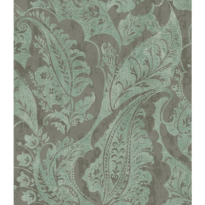 product image for Glisten Wallpaper in Silver and Teal by Seabrook Wallcoverings 69
