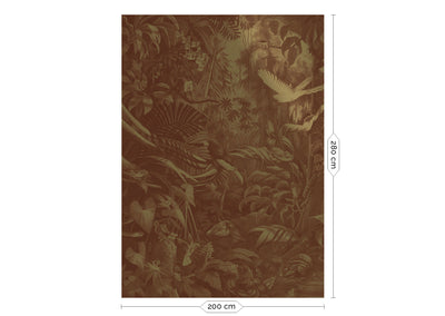 product image for Gold Metallic Wall Mural in Tropical Landscapes Rust by Kek Amsterdam 64