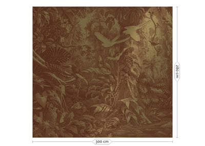 product image for Gold Metallic Wall Mural in Tropical Landscapes Rust by Kek Amsterdam 34