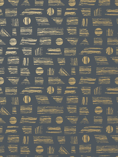 product image for Goldendale Wallpaper in Gold on Charcoal by Thatcher Studio 25