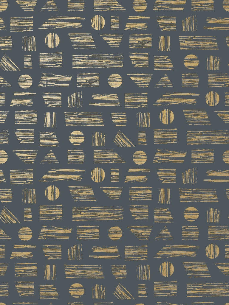 media image for Goldendale Wallpaper in Gold on Charcoal by Thatcher Studio 286