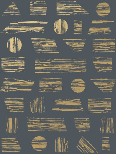 product image of Goldendale Wallpaper in Gold on Charcoal by Thatcher Studio 57