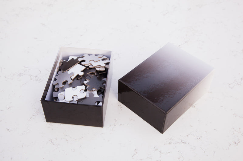 media image for Gradient Puzzle Small Black & White 210