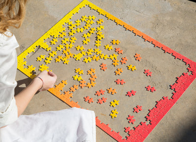 product image for Gradient Puzzle in Red & Yellow design by Areaware 69
