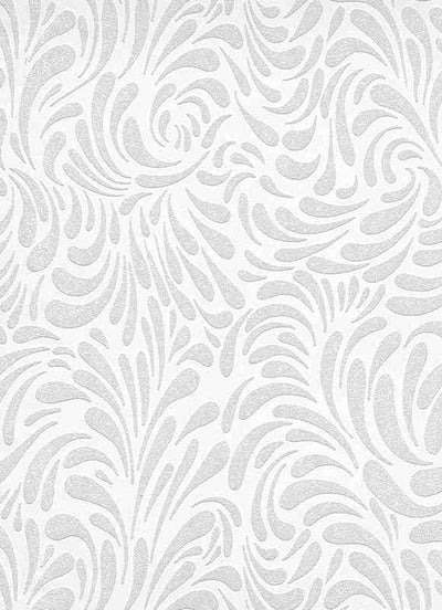 product image of Graphic Floral Paintable Wallpaper in White design by BD Wall 59