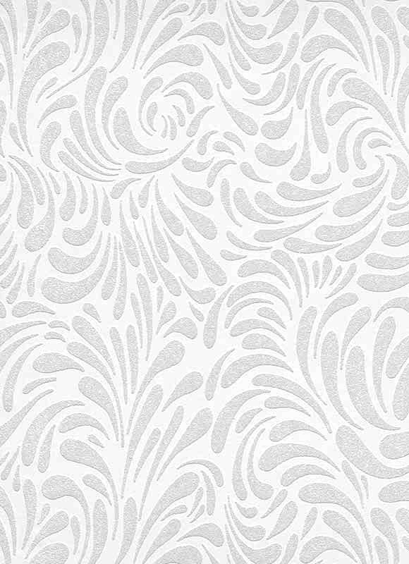 media image for Graphic Floral Paintable Wallpaper in White design by BD Wall 244