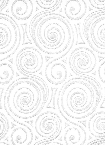 product image of Graphic Swirls Paintable Wallpaper in White design by BD Wall 595