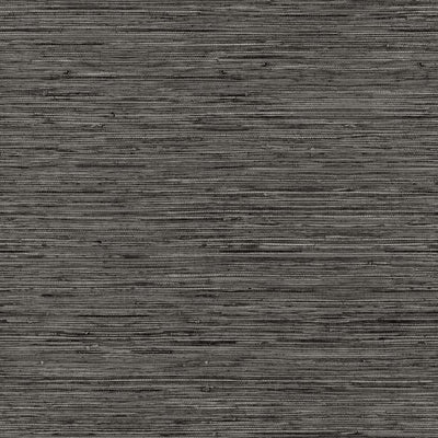 product image of Grasscloth Peel & Stick Wallpaper in Dark Grey by RoomMates for York Wallcoverings 569