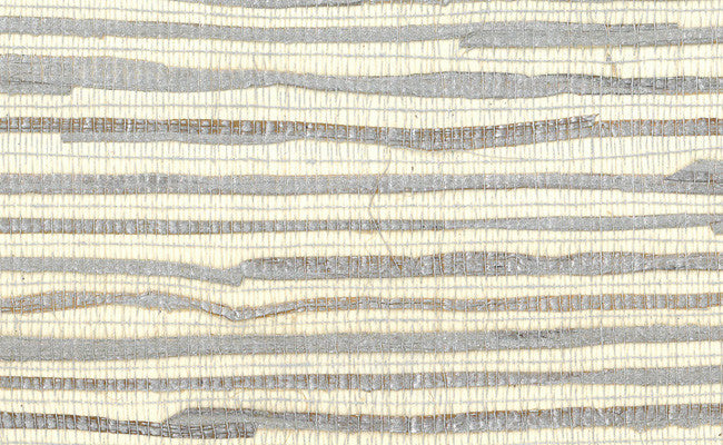media image for Grasscloth Wallpaper in Metallic and Ivory design by Seabrook Wallcoverings 273
