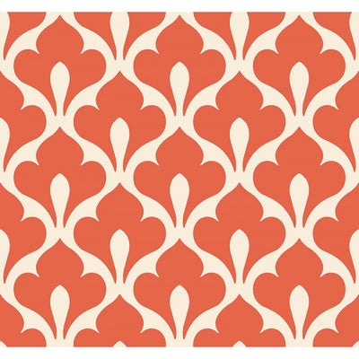 product image of Grenada Wallpaper in Deep Orange from the Tortuga Collection by Seabrook Wallcoverings 540
