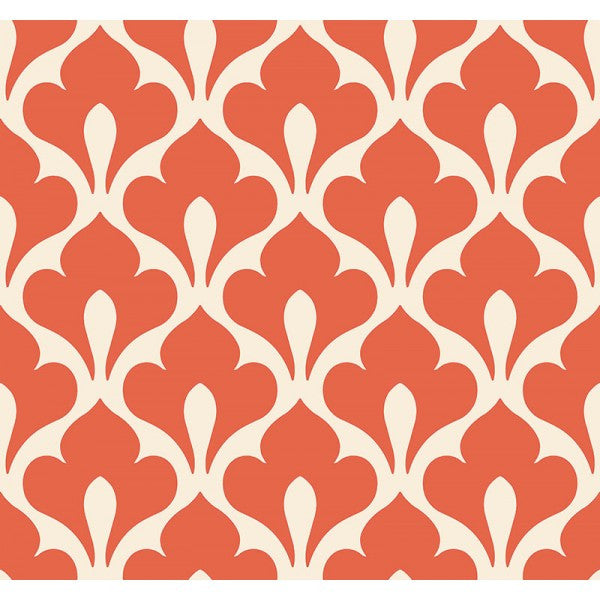 media image for Grenada Wallpaper in Deep Orange from the Tortuga Collection by Seabrook Wallcoverings 252