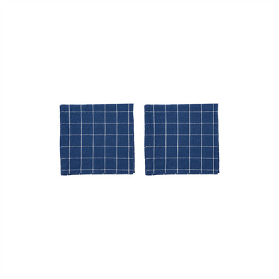 product image of grid napkin set in dark blue 1 561