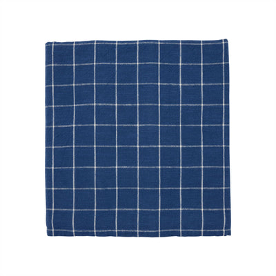 product image of grid tablecloth in dark blue and white 1 588