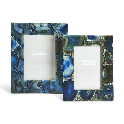 product image of Genuine Blue Agate Photo Frame Set Of 2 By Tozai Hcm017 S2 1 541