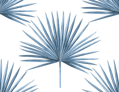 product image of Pacific Palm Peel & Stick Wallpaper in Coastal Blue 542