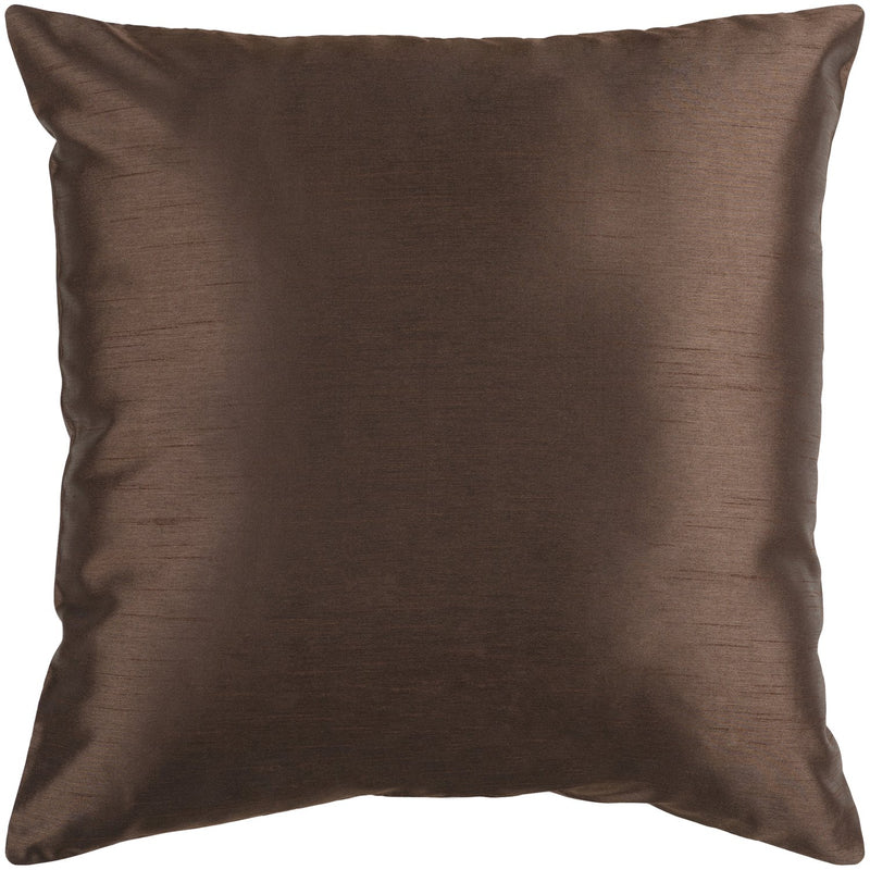 media image for Solid Luxe HH-040 Woven Pillow in Dark Brown by Surya 255